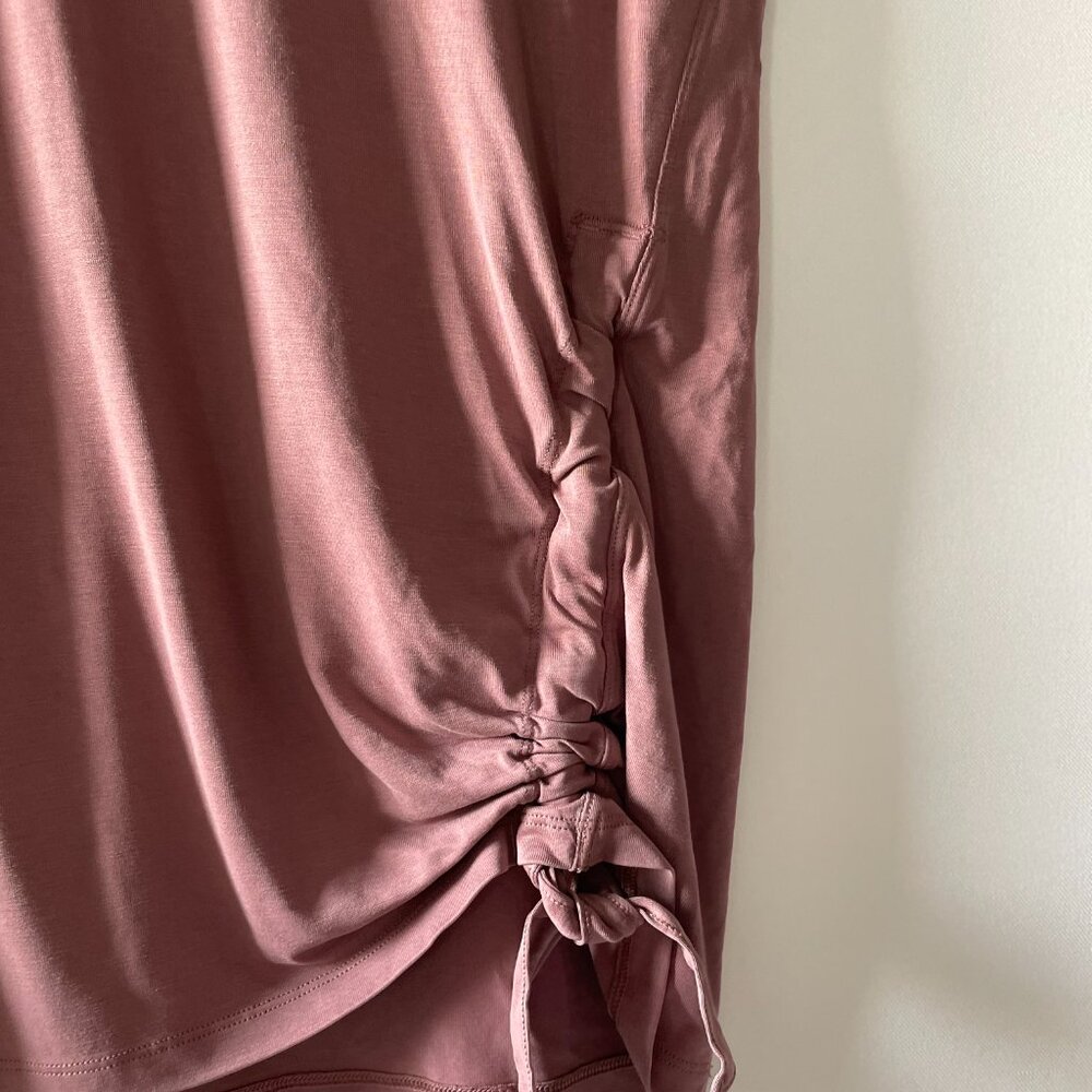 Lululemon Womens Dusty Rose Pink Side Ruched Minimalist Modern Cozy Top Size 8 - Picture 8 of 9